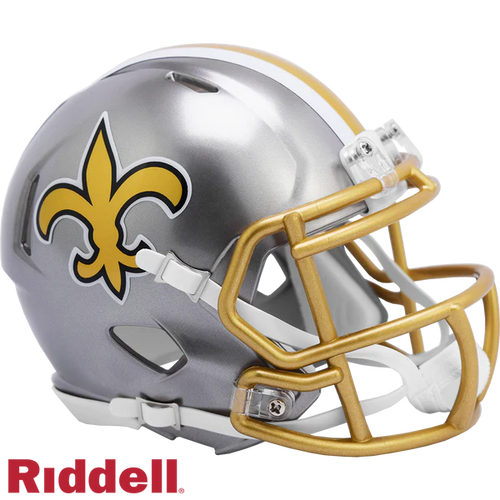 New Orleans Saints Flash Riddell Speed Mini Helmet