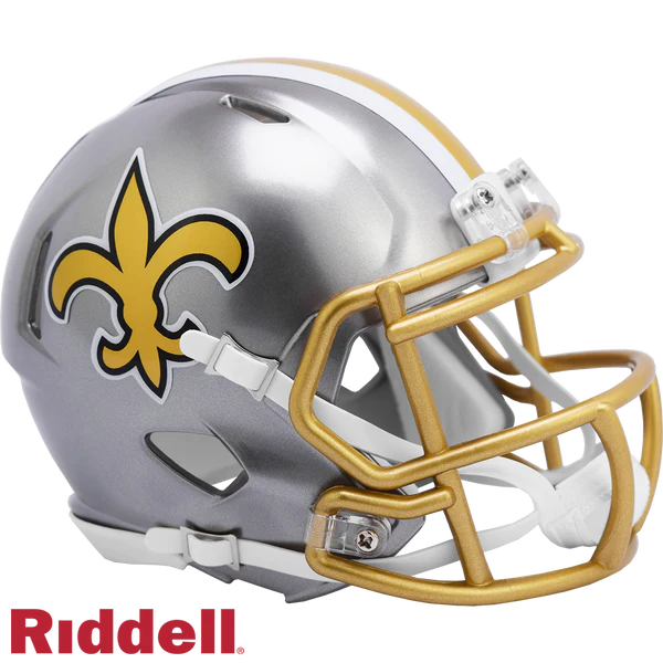 New Orleans Saints Flash Riddell Speed Mini Helmet