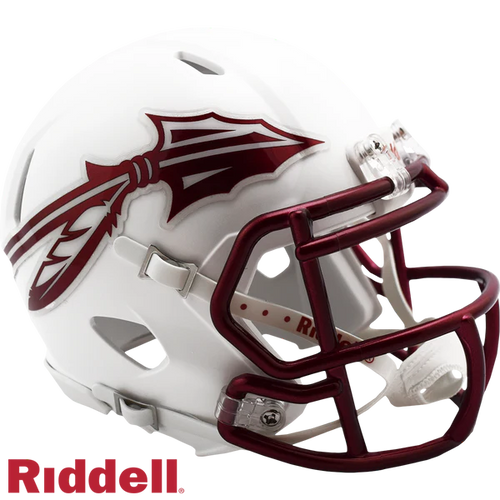Florida State Seminoles 2023 White Lightning Riddell Speed Mini Helmet