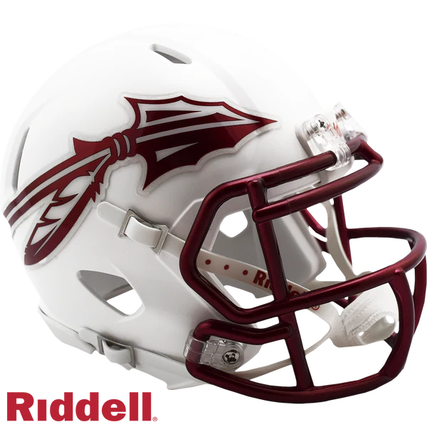 Florida State Seminoles 2023 White Lightning Riddell Speed Mini Helmet