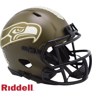 Seattle Seahawks 2022 Salute To Service Riddell Speed Mini Helmet