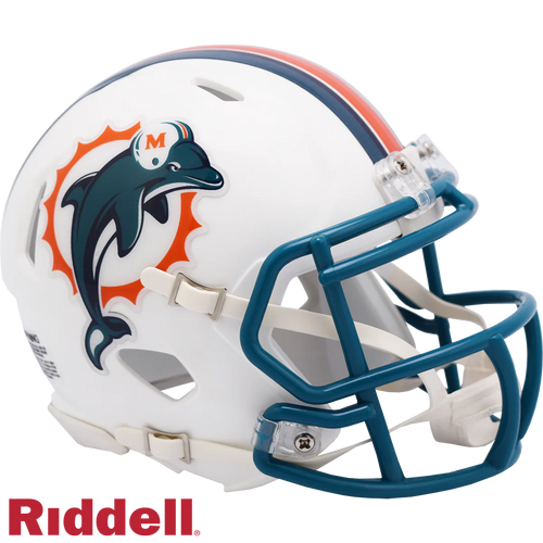 Miami Dolphins 1997-12 Throwback Riddell Speed Mini Helmet