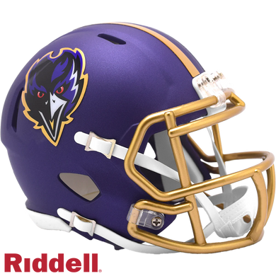 Baltimore Ravens 2024 On Field Alternate Riddell Speed Mini Helmet