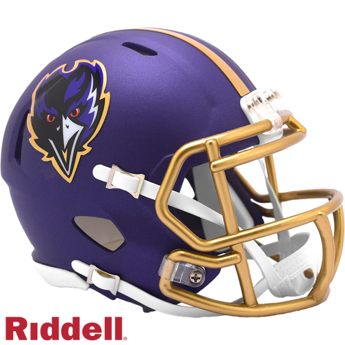 Baltimore Ravens 2024 On Field Alternate Riddell Speed Mini Helmet