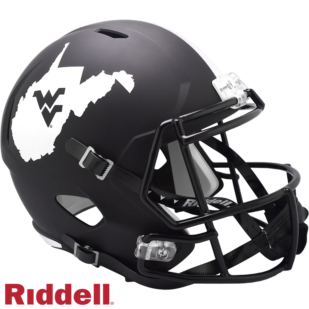 West Virginia Mountaineers Coal Rush Full Size Speed Replica Helmet – Sports Fanz
