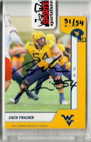 Zach Frazier WVU Mountaineers Autographed ONIT Card #d