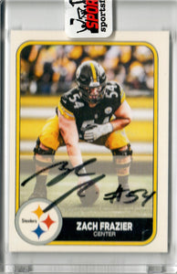 Zach Frazier Pittsburgh Steelers Custom Signed Rookie Card