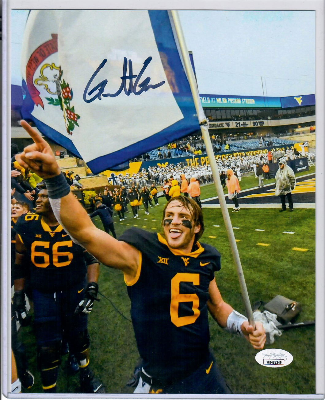 Garrett Greene WVU Mountaineers Autograph Photo 