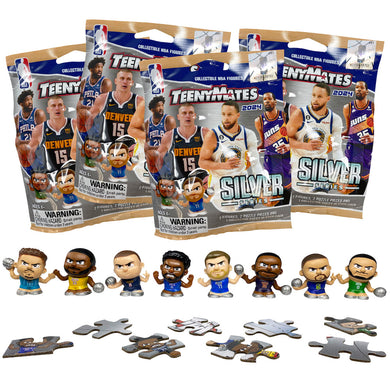 2024 NBA TeenyMates Basketball Silver Series Superstar Collector 4 Pack Bundle