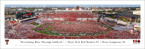 Texas Tech Red Raiders Field Storming Jones AT&T Stadium Panoramic Picture
