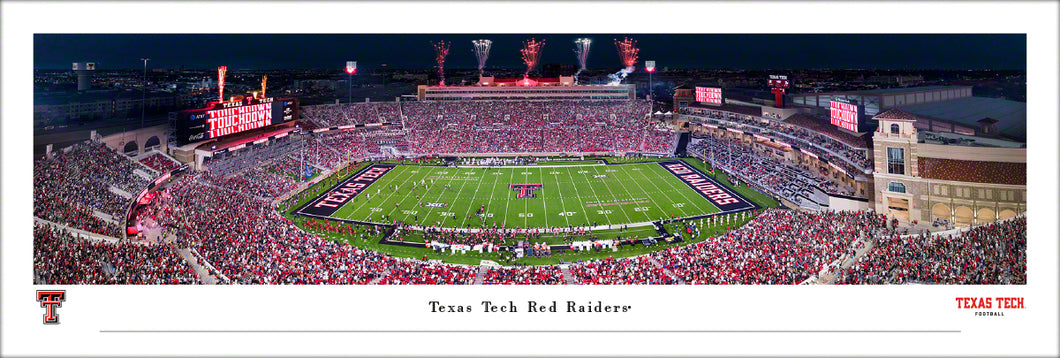 Texas Tech Red Raiders 50 Yard Line Jones AT&T Stadium Panoramic Picture
