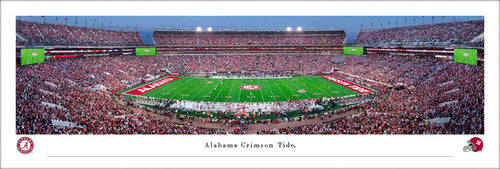 Alabama Crimson Tide Bryant Denny Stadium Twilight Panoramic Picture