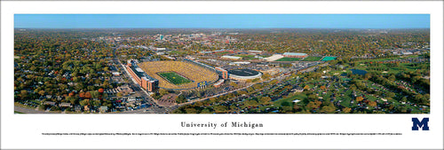 Michigan Wolverines Michigan Stadium Big House Aerial Panoramic Picture