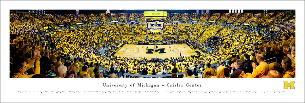 Michigan Wolverines Basketball Crisler Center Panoramic Picture