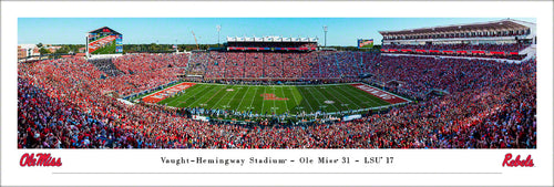 Ole Miss Rebels Football Vaught-Hemingway Stadium 50 Yard Line Panoramic Picture