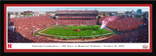 Nebraska Cornhuskers Memorial Stadium Line Panoramic Picture