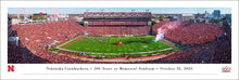 Nebraska Cornhuskers Memorial Stadium Line Panoramic Picture