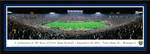 Notre Dame Fighting Irish Football 125 Year Celebration Game Panoramic Picture