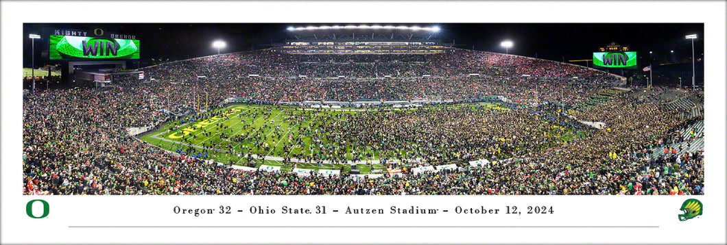 Oregon Ducks Football Autzen Storm The Field Panoramic Picture