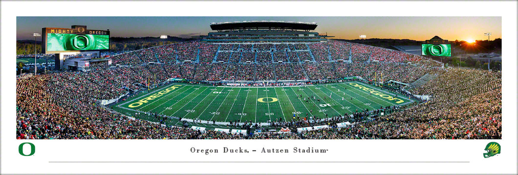 Oregon Ducks Autzen Stadium 50 Yard Line Panoramic Picture