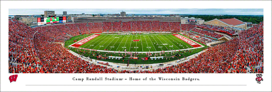 Wisconsin Badgers Camp Randall Stadium 50 Yard Line Panoramic Picture