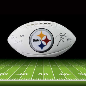 Zach Frazier Pittsburgh Steelers Signed Steelers Logo Football JSA