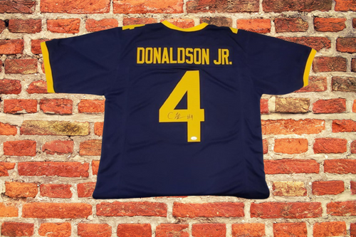 CJ Donaldson Autographed College Style Blue Jersey