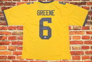 Garrett Greene West Virginia Mountaineers Autographed Gold Jersey