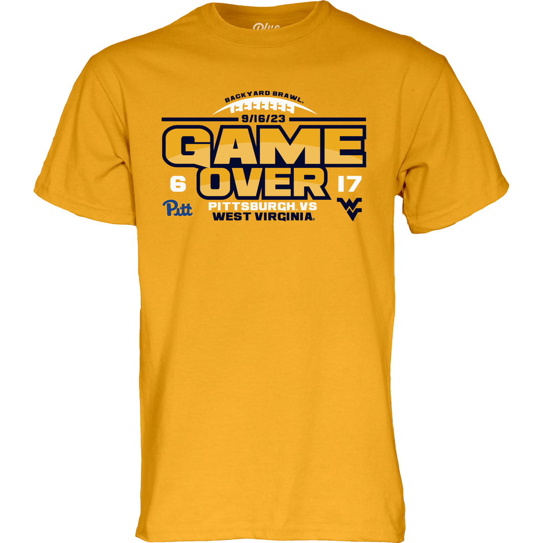 West Virginia Mountaineers 2023 Backyard Brawl Official Game Over Shirt