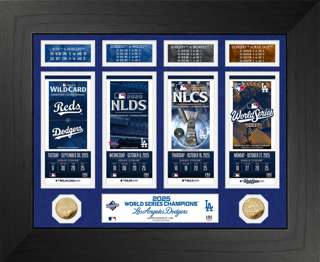 Los Angeles Dodgers 2025 Deluxe Road to the World Series Gold Coin Photo Mint