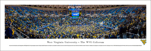 West Virginia Mountaineers Basketball WVU Coliseum Panoramic Picture