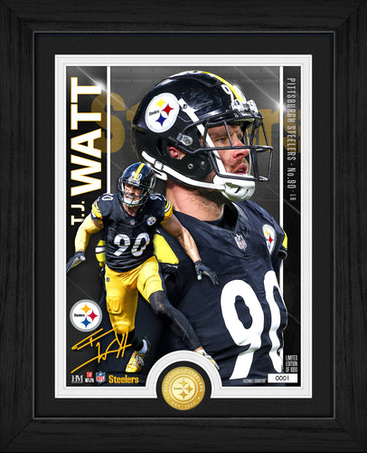 T.J. Watt Pittsburgh Steelers Artist Proof Bronze Coin Photo Mint