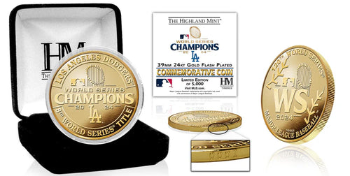 Los Angeles Dodgers 2024 World Series Champions Gold Coin