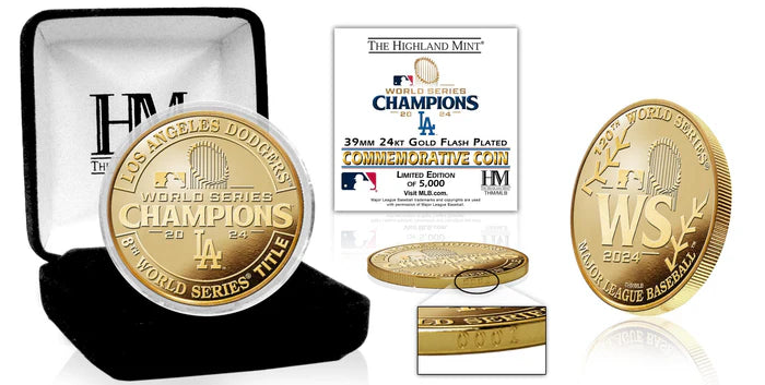 Los Angeles Dodgers 2024 World Series Champions Gold Coin