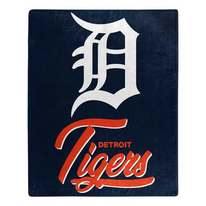 Detroit Tigers Plush Throw Blanket -  50"x60"