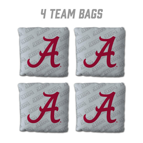 Alabama Crimson Tide Cornhole Bags -  4 Pack Gray