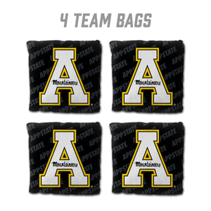 Appalachian State Mountaineers Cornhole Bags -  4 Pack Black