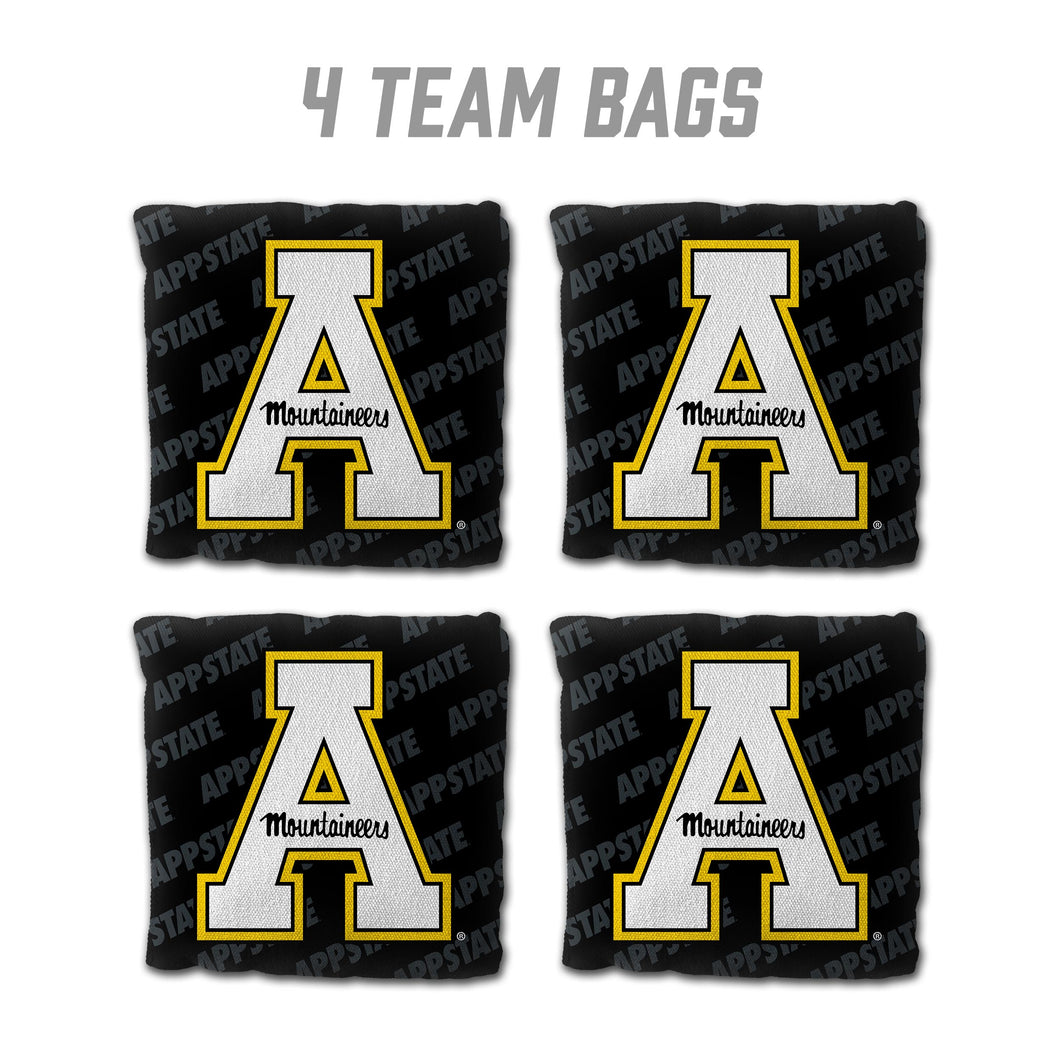 Appalachian State Mountaineers Cornhole Bags -  4 Pack Black