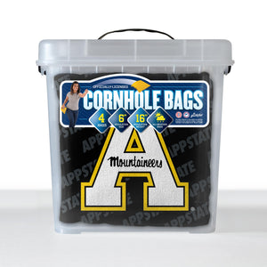 Appalachian State Mountaineers Cornhole Bags -  4 Pack Black