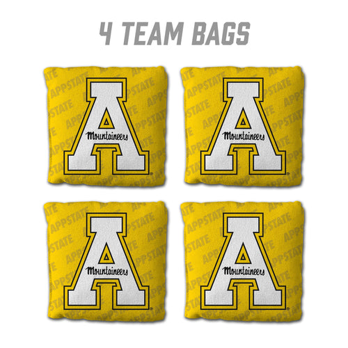 Appalachian State Mountaineers Cornhole Bags  4 Pack - Yellow