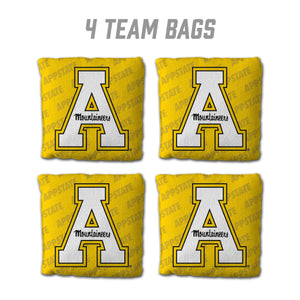 Appalachian State Mountaineers Cornhole Bags  4 Pack - Yellow