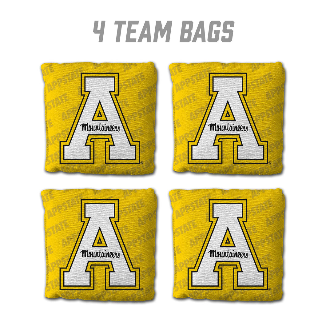 Appalachian State Mountaineers Cornhole Bags  4 Pack - Yellow