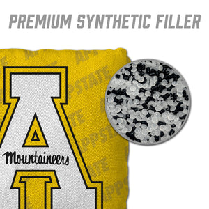 Appalachian State Mountaineers Cornhole Bags  4 Pack - Yellow