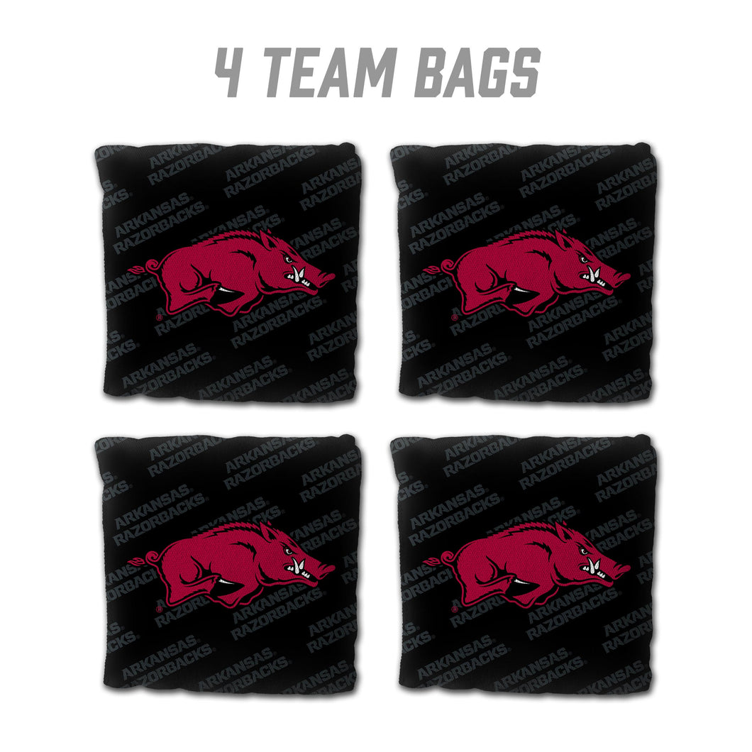 Arkansas Razorbacks Cornhole Bags  4 Pack - Black