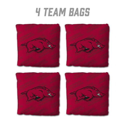 Arkansas Razorbacks Cornhole Bags  4 Pack- Red