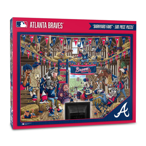 Atlanta Braves Barnyard Fans 500 Piece Puzzle