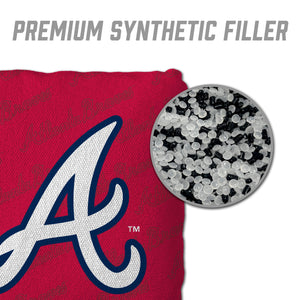 Atlanta Braves Cornhole Bags 4 Pack Red