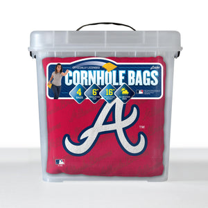 Atlanta Braves Cornhole Bags 4 Pack Red