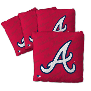 Atlanta Braves Cornhole Bags 4 Pack Red