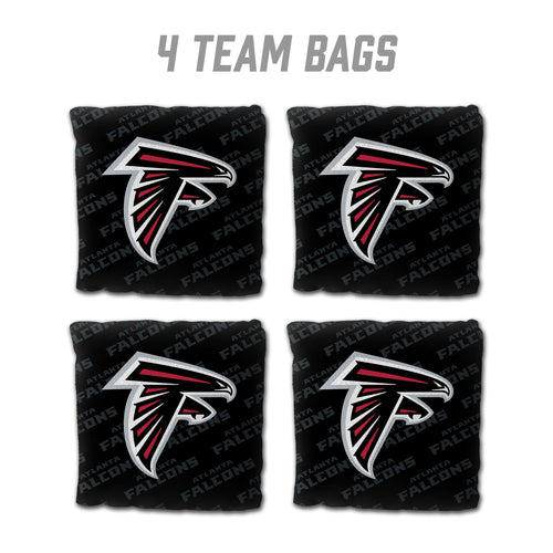 Atlanta Falcons Cornhole Bags 4 Pack - Black